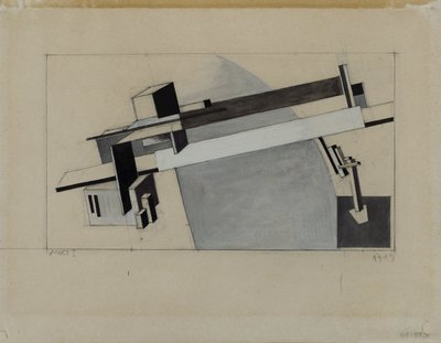 Proun Study 1A (Proun S. K.) the Bridge by Eliezer Markowich Lissitzky